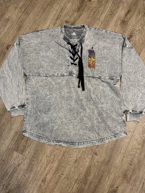 Disney Hocus Pocus Lace Up Spirit Jersey Sz S I Lit The Black Flame Candle